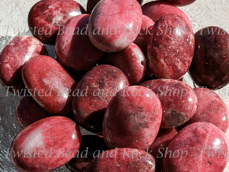 Oval Thulite Beads (priced individually)