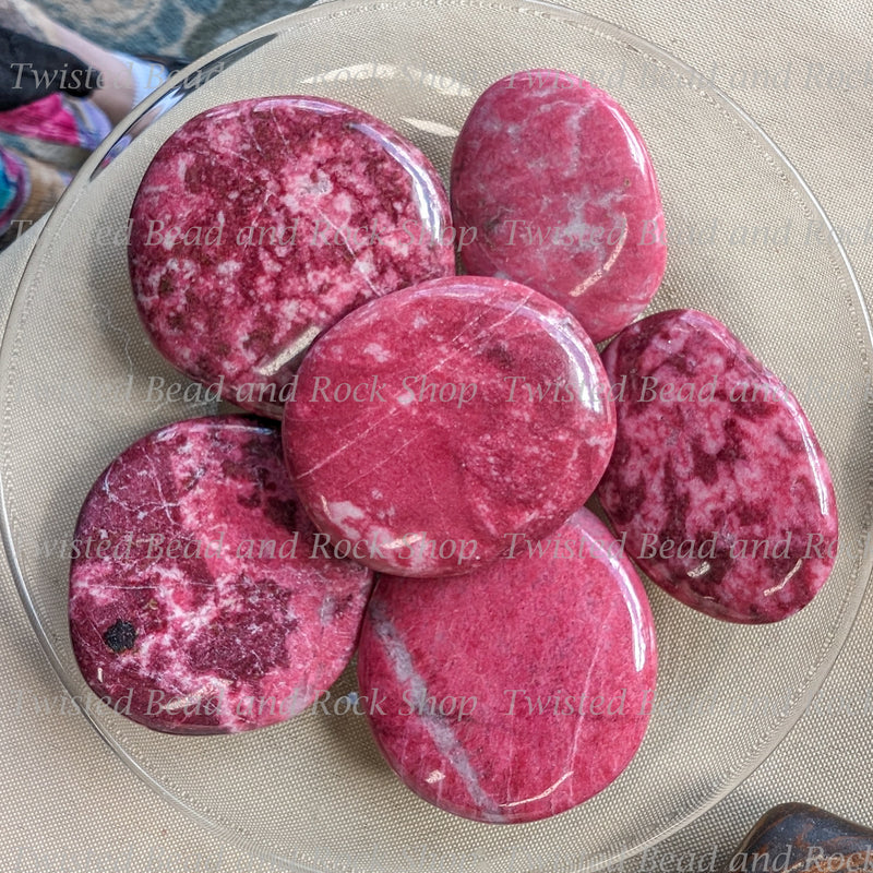 Thulite Palm Stones