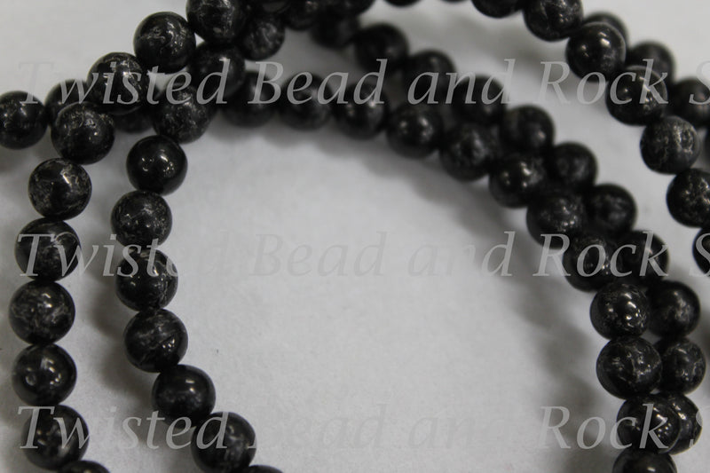 Jet with Pyrite Gemstone Beads