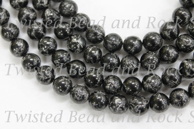 Jet with Pyrite Gemstone Beads