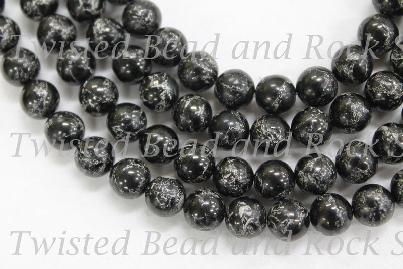 Jet with Pyrite Gemstone Beads