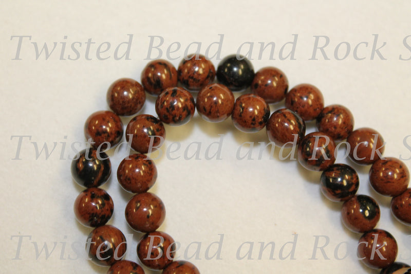 Obsidian Mahogany Gemstone Beads