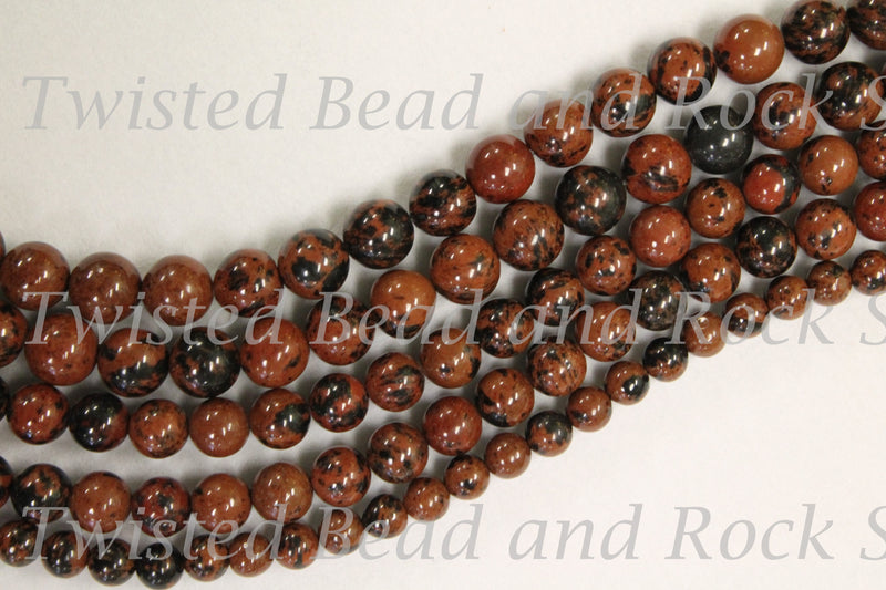 Obsidian Mahogany Gemstone Beads