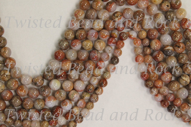 Agate Red Gemstone Beads