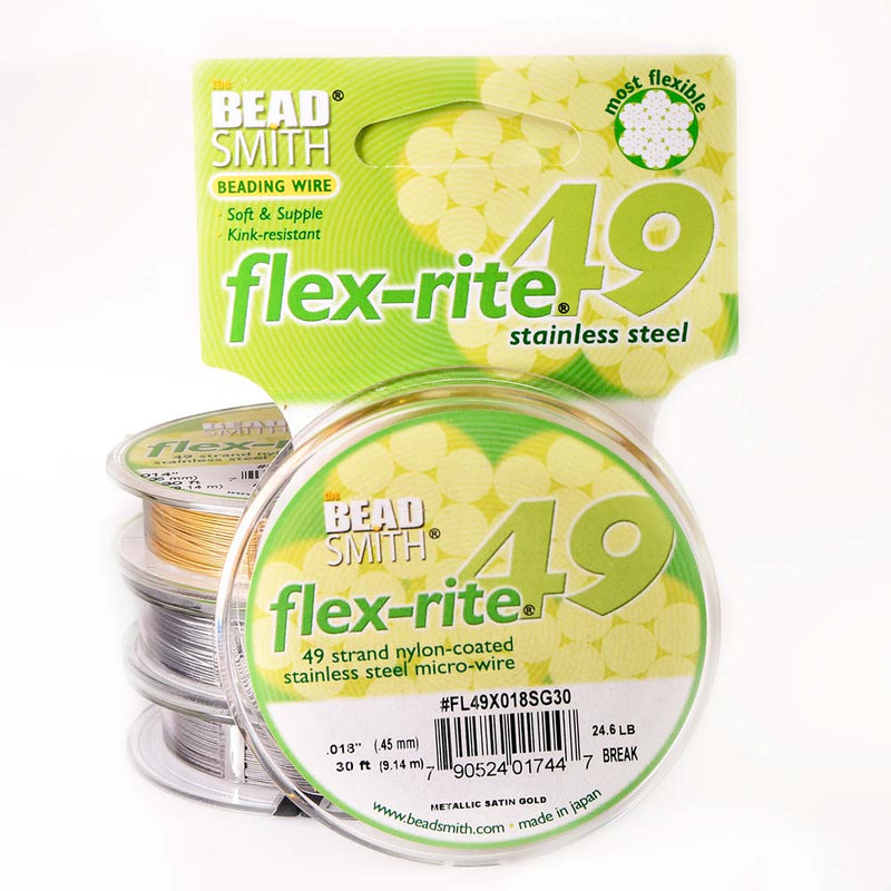 FLEX RITE .018 SATIN GOLD BEADING WIRE