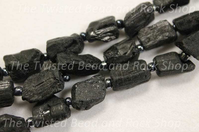 Black Tourmaline Gemstone Beads