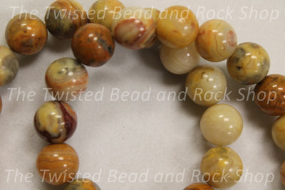 Agate Yellow Crazy Lace Gemstone Beads