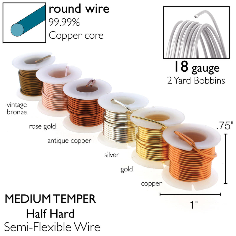 Craft Wire 6 Pack 18 Gauge Assorted Colors