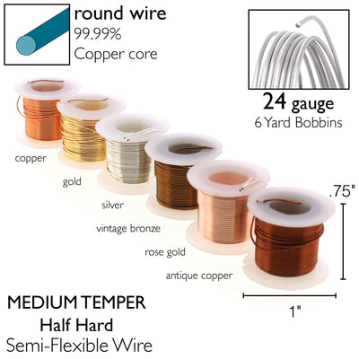 Craft Wire 6 Pack 24 Guage Assorted Colors