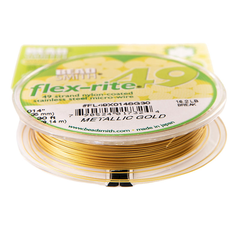 FLEX RITE .014 SATIN GOLD BEADING WIRE