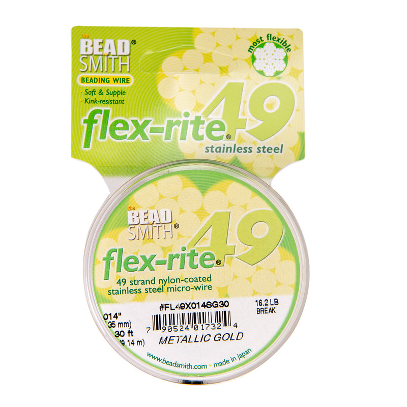 FLEX RITE .014 SATIN GOLD BEADING WIRE