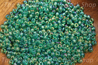 8/0 Miyuki Lined Seafoam AB Seed beads