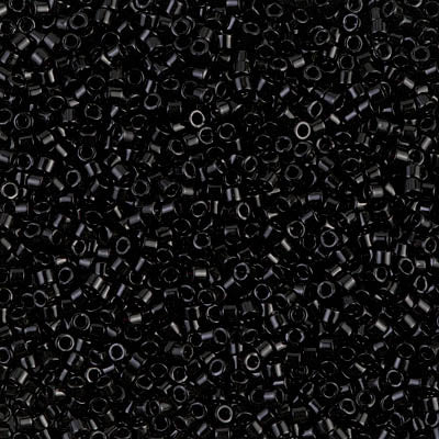 11/0 Black Delica Miyuki Beads DB010