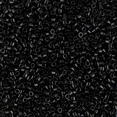 11/0 Black Delica Miyuki Beads DB010