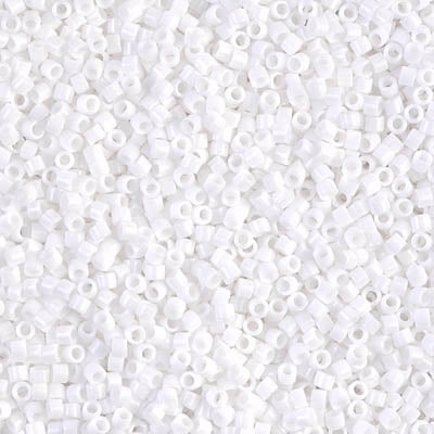 11/0 Chalk White Delica Miyuki Beads DB200