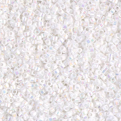 11/0 White Pearl AB Delica Miyuki Beads DB202
