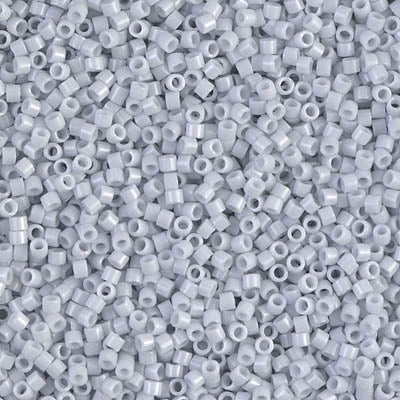 11/0 Opaque Light Grey Luster Delica Miyuki Beads DB209