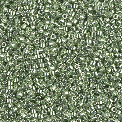 11/0 Galvanized Light Green Delica Beads DB413