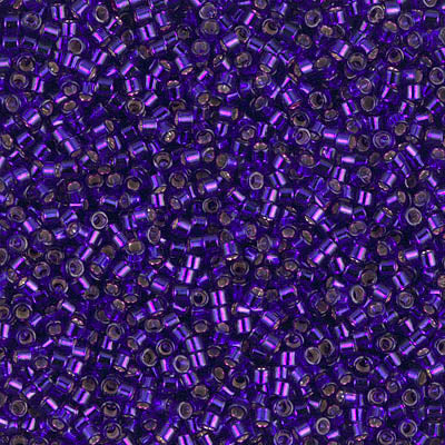Silver Lined Violet Delica Miyuki Beads DB610