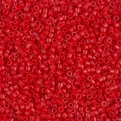 11/0, glass, Opaque Dark Cranberry Delica Miyuki Seed Beads DB723