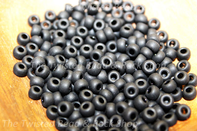 6/0 Black Matte Miyuki Beads