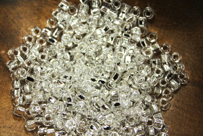 6/0 Silver Lined Crystal Seed Beads