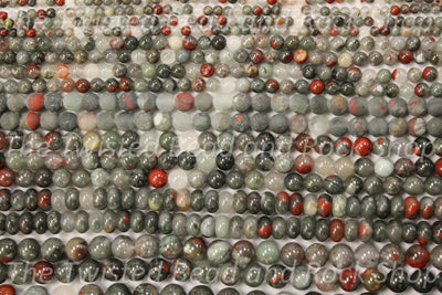 African Bloodstone Gemstone Beads