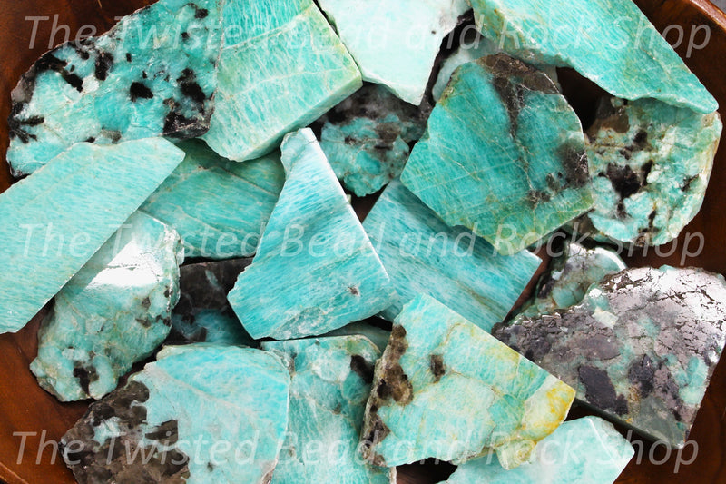 Amazonite Slabs Polished Crystals