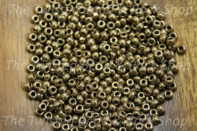 8/0 Antique Metallic Gold Seed Beads