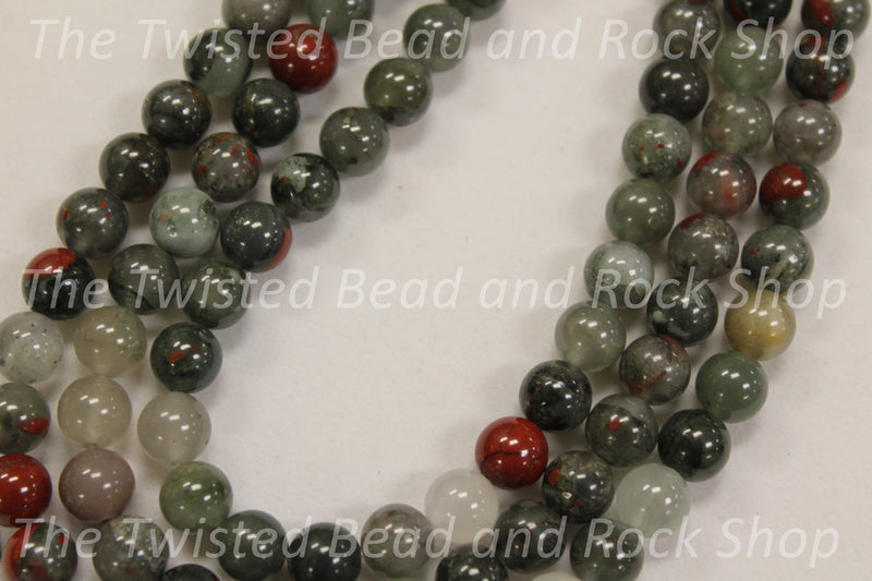 African Bloodstone Gemstone Beads