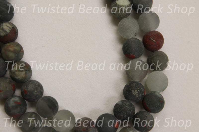 African Bloodstone Gemstone Beads