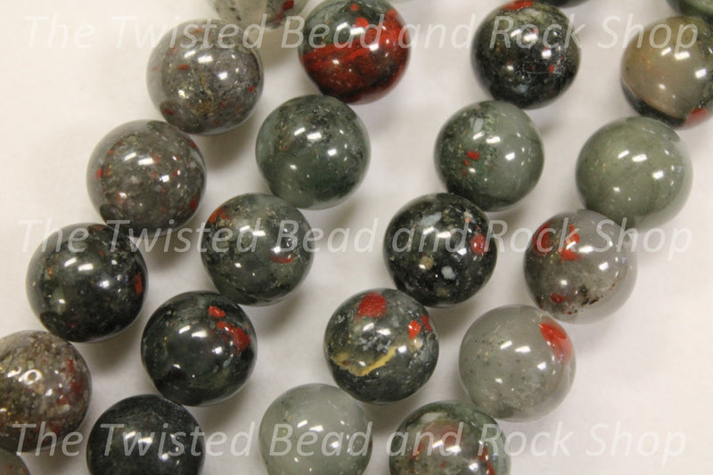 African Bloodstone Gemstone Beads