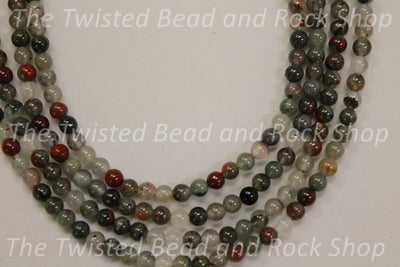 African Bloodstone Gemstone Beads