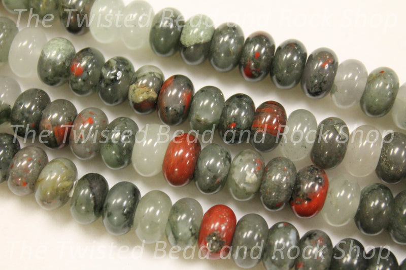 African Bloodstone Gemstone Beads