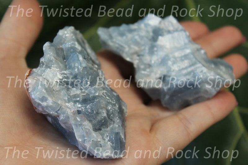Blue Calcite Rough Crystals