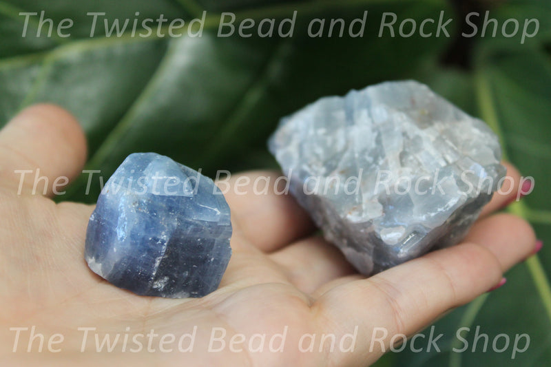 Blue Calcite Rough Crystals
