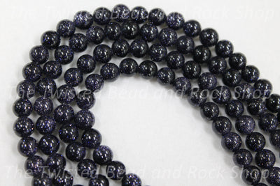 Goldstone Blue Gemstone Beads