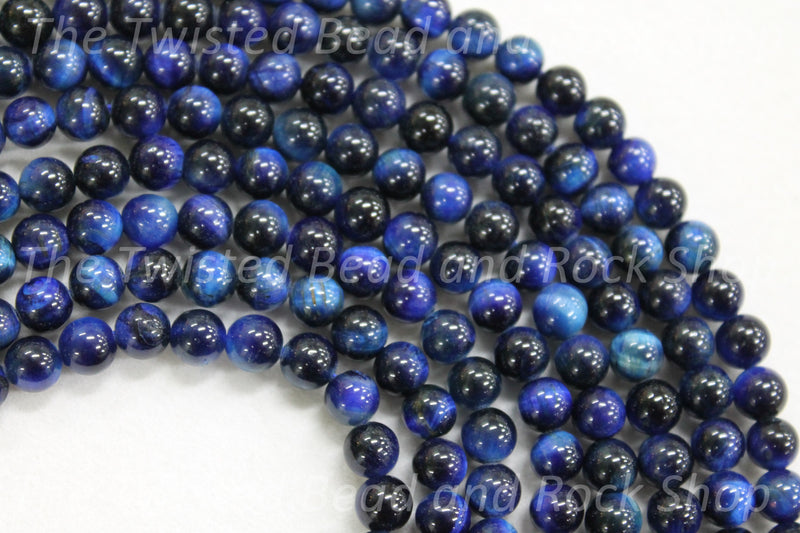 Tiger Eye Blue Gemstone Beads