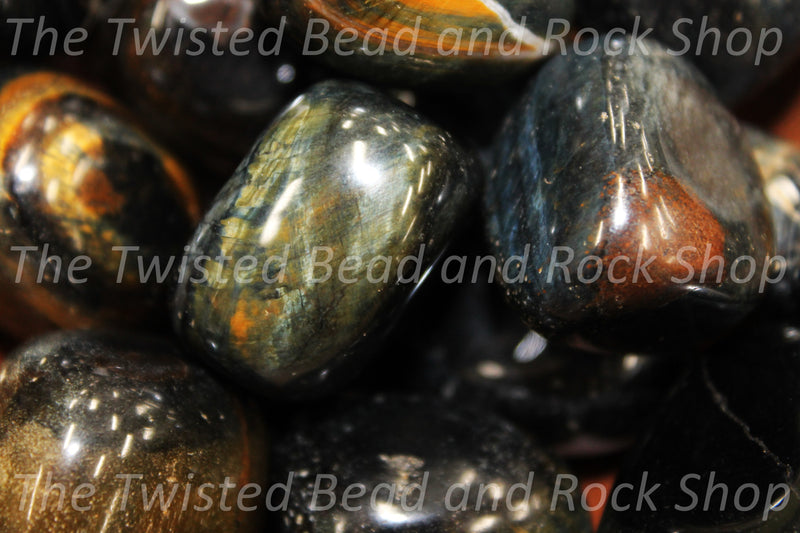 Blue Tiger Eye Tumbled Crystals