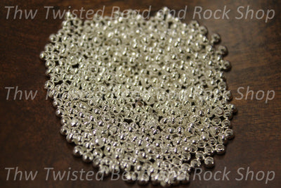11/0 Bright Sterling Silver Plate Seed Beads