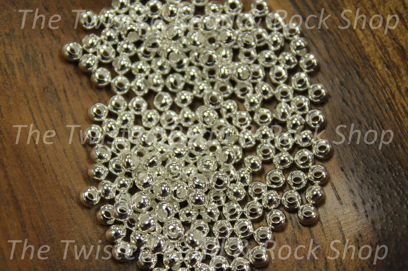 8/0 Bright Sterling Silver Plated Seed Beads