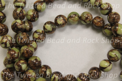 Bronzite and Olivine Gemstone Beads