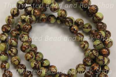 Bronzite and Olivine Gemstone Beads