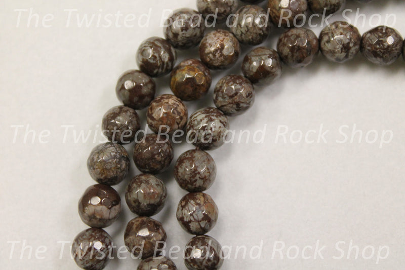 Obsidian Brown Snowflake Gemstone Beads