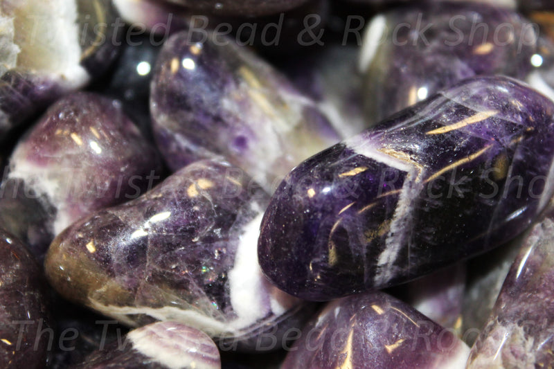 Chevron Amethyst Tumbled