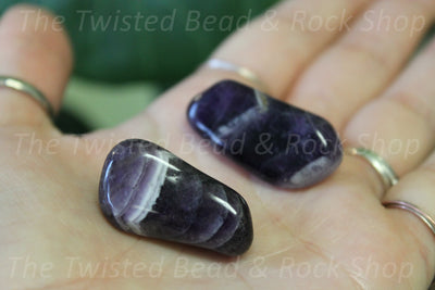 Chevron Amethyst Tumbled