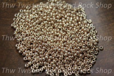 11/0 Duracoat Galvanized Champagne Seed beads