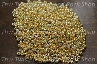 11/0 Duracoat Galvanized Gold Seed Beads
