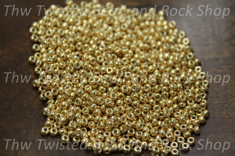 11/0 Duracoat Galvanized Gold Seed Beads