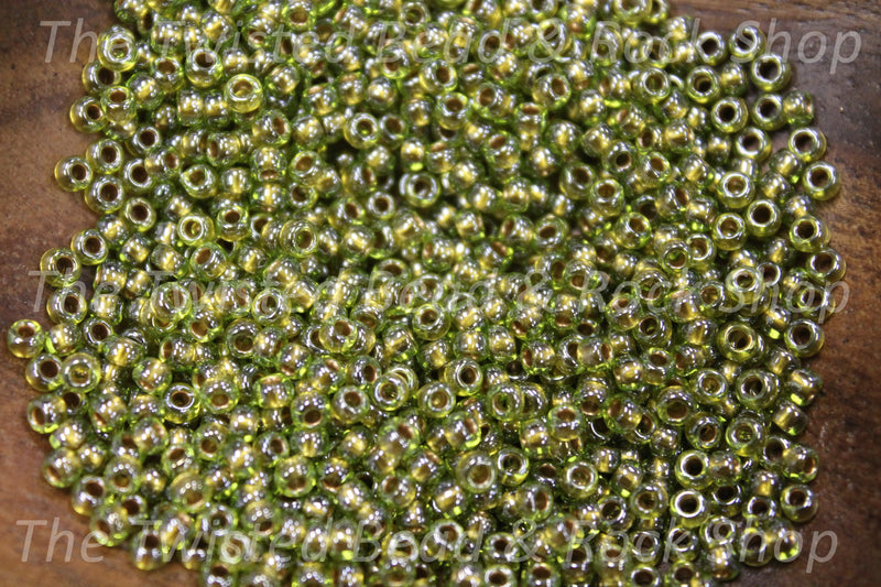 8/0 Fancy Gold Olive Seed Beads